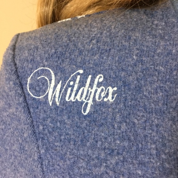 Wildfox Blue Snowflake Print Baggy Beach Jumper - Picture 3 of 5